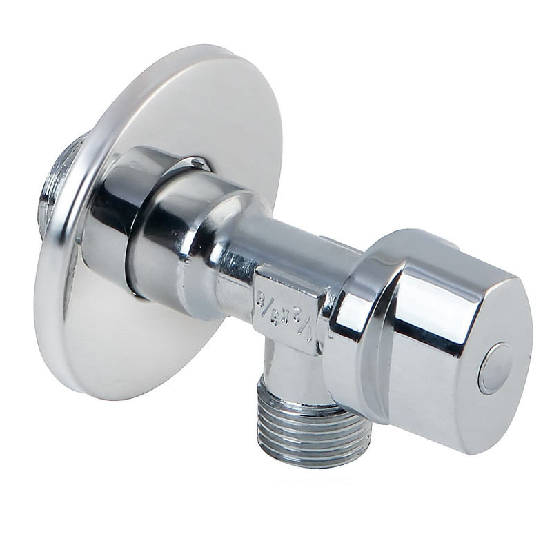 Угловой кран с металлической ручкой 1/2x3/8 Ferro Z1238K хром