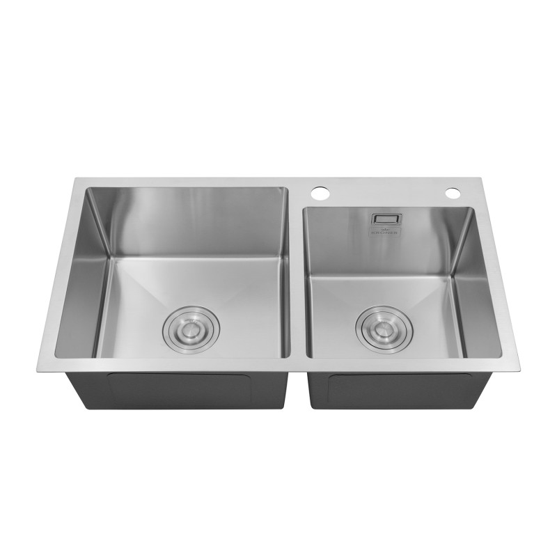  Набор 3 в 1 кухонная мойка Kroner KRP Gebürstet-7843ZHM+ смеситель для кухни Kroner KRP Essen-W030+ дозатор