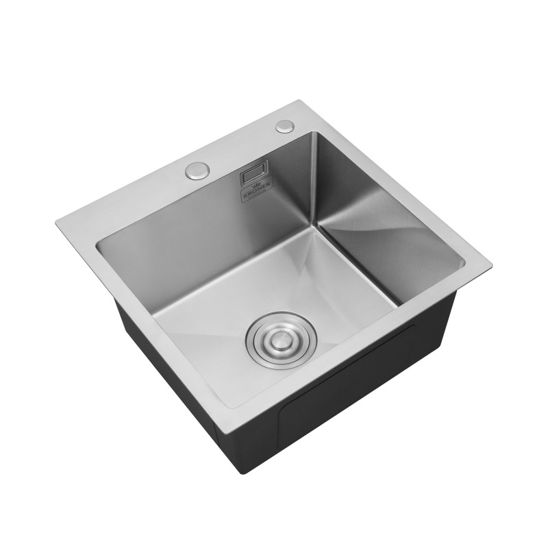  Набор 3 в 1 кухонная мойка Kroner KRP Gebürstet-5050HM+ смеситель для кухни Kroner KRP Edelstahl Klassisch-ESG03815GRA+дозатор