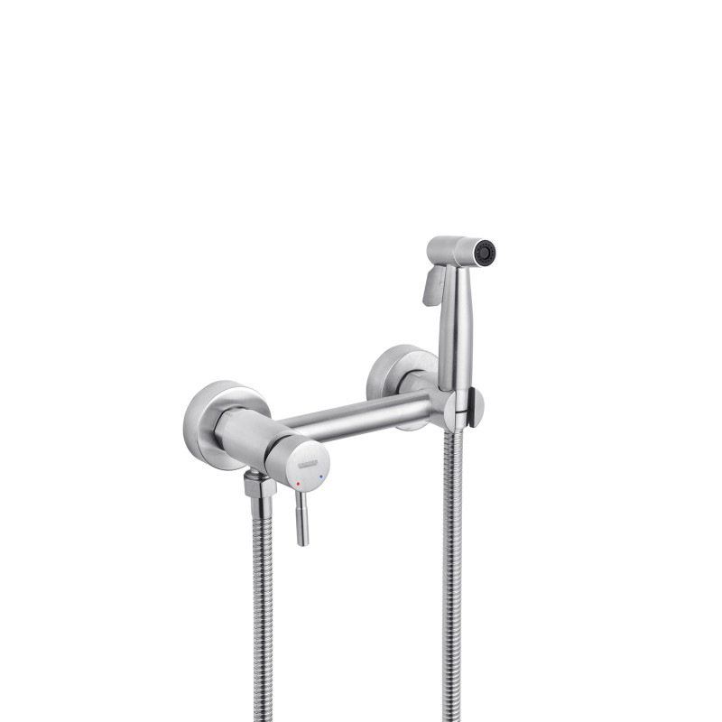 Унітаз підвісний Kroner Eifel WHI493436 RIMLESS безобідковий + Змішувачі з гігієнічним душем Kroner KRP Edelstahl Klassisch - ESG052