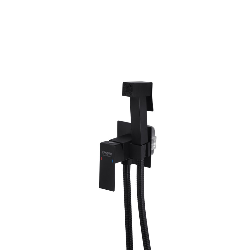 Унитаз подвесной Kroner KRP-A534UF Rimless 410х355х555 мм + Смесители с гигиеническим душем Kroner KRP Edelstahl Kubus - SCH053