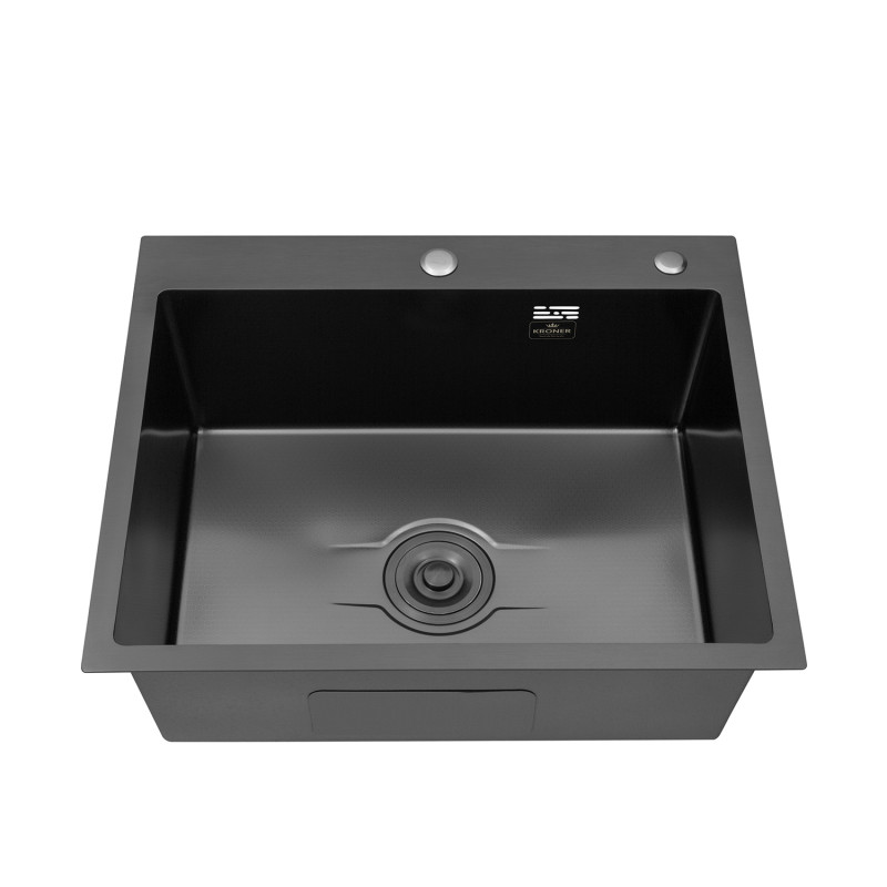 Набор 3 в 1 кухонная мойка Kroner Derby KRP PVD-6050HM+ смеситель для кухни Kroner KRP Edelstahl Klassisch-SCH035PVD+дозатор
