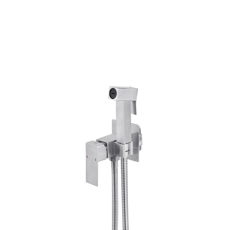 Унитаз подвесной Kroner Eifel WHI493436 RIMLESS безобедочный + Смесители с гигиеническим душем Kroner KRP Edelstahl Kubus - ESG053