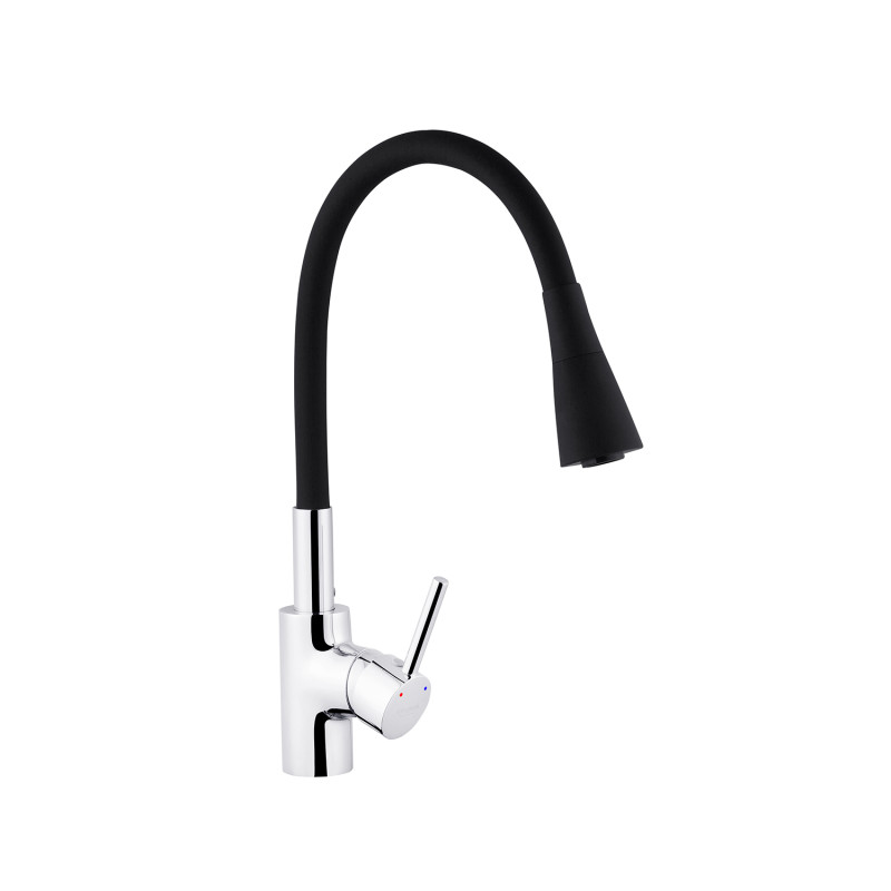 Набір 3 в 1 кухонна мийка Kroner KRP Gebürstet - 6050HM + змішувач для кухні Kroner KRP Küche - C031BLK + дозатор