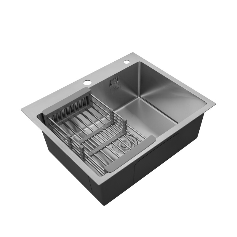  Набор 3 в 1 кухонная мойка Kroner KRP Gebürstet-6050HM+ смеситель для кухни Kroner KRP Essen-SCH030+ дозатор
