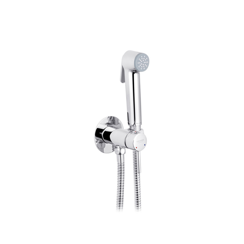 Унитаз подвесной Kroner KRP - A534UF Rimless 410х355х555 мм + Смесители с гигиеническим душем Kroner KRP Bidet - C082