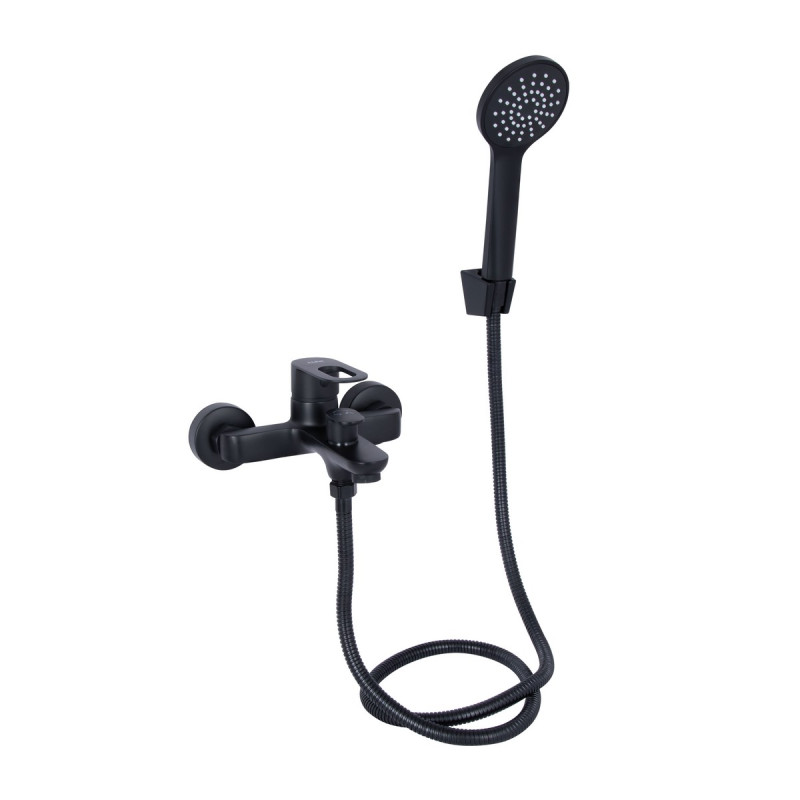 Набор 2 в 1 Смеситель для раковины Lidz Latwa Black + Смеситель для ванны Lidz Latwa 006 Black