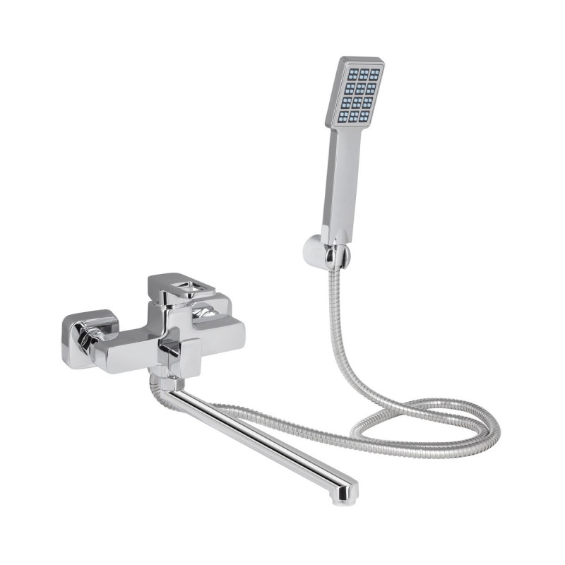 Набор 2 в 1 Смеситель для раковины Lidz Wawel Chrome + Смеситель для ванны Lidz Wawel 005 Chrome