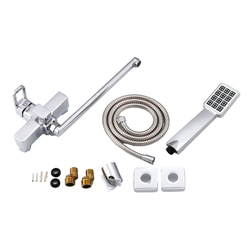 Набор 2 в 1 Смеситель для раковины Lidz Wawel Chrome + Смеситель для ванны Lidz Wawel 005 Chrome
