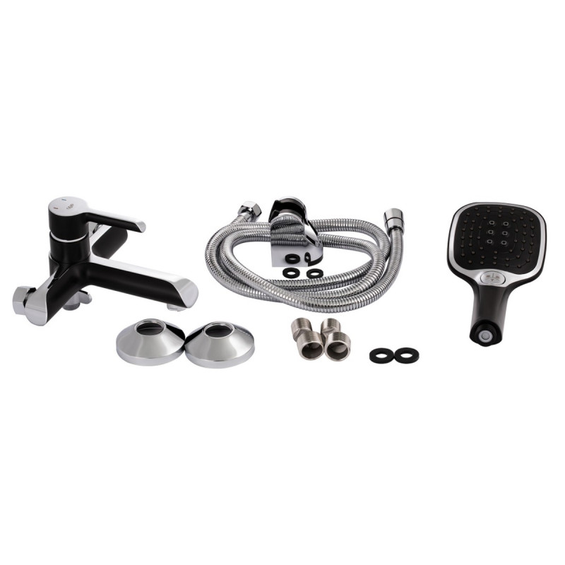 Набор 2 в 1 Qtap Grand QTGRABCR001F Black Matt + Qtap Grand QTGRABCR006 Chrome/Black