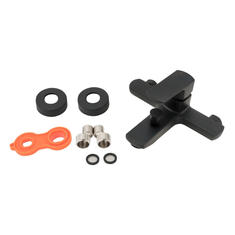 Набор 2 в 1 Qtap Lipno QTLIPNO1023H101CB Black Matt + Qtap Lipno QTNH3023101DCB Black Matt