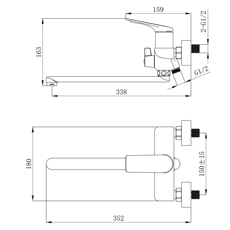 Набір 2 в 1 Qtap Vlasta New QTVLA270CRM45640 Chrome + Qtap Vlasta New QTVLA260CRM45644 Chrome