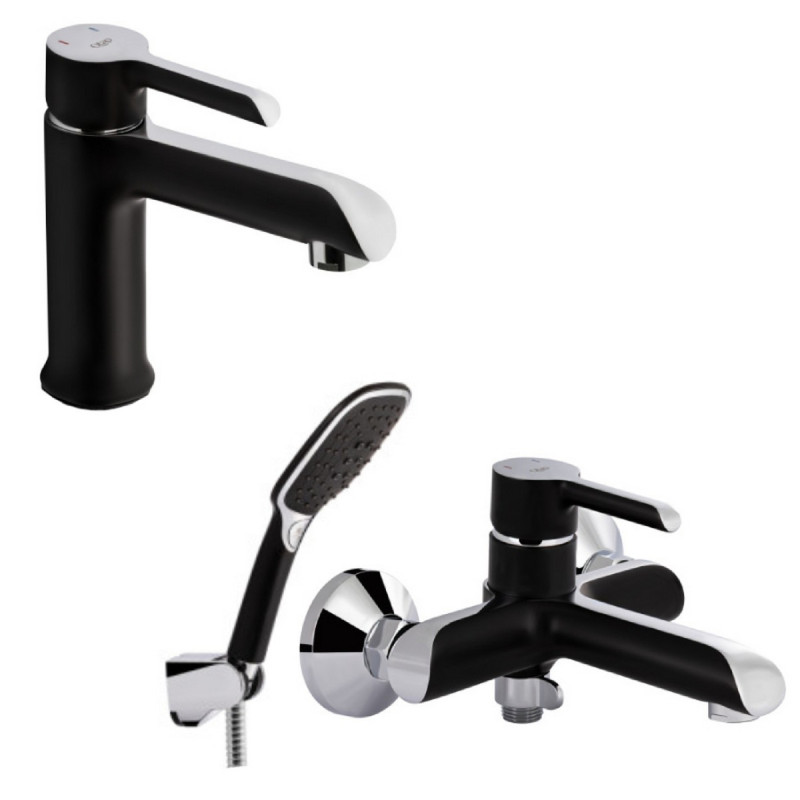 Набор 2 в 1 Qtap Grand QTGRABCR001F Black Matt + Qtap Grand QTGRABCR006 Chrome/Black