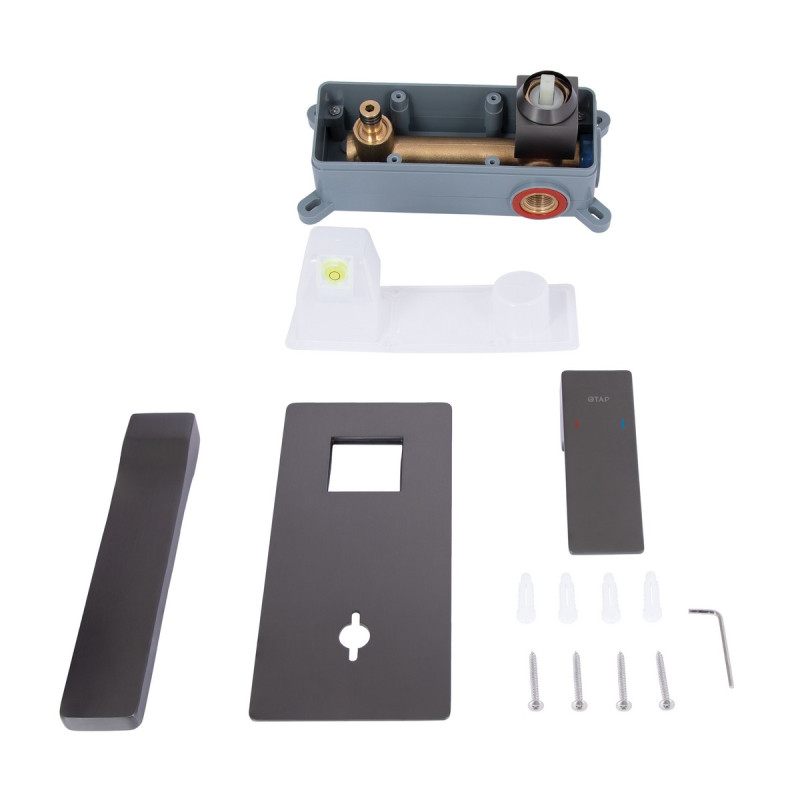 Набор 2 в 1 Qtap Gemini QTGEM273GMB45695 Gunmetal Black PVD + Qtap Gemini QTGEM113GMB45698 Gunmetal Black PVD