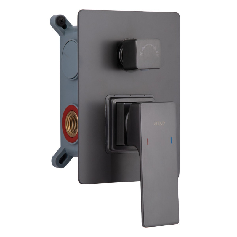 Набор 2 в 1 Qtap Gemini QTGEM273GMB45695 Gunmetal Black PVD + Qtap Gemini QTGEM113GMB45698 Gunmetal Black PVD