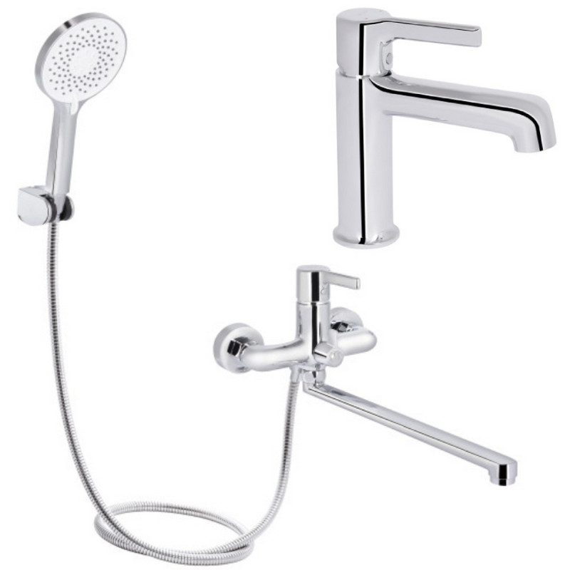 Набор 2 в 1 Qtap Cardinal QTCAR270CRM45654 Chrome + Qtap Cardinal QTCAR260CRM45657 Chrome