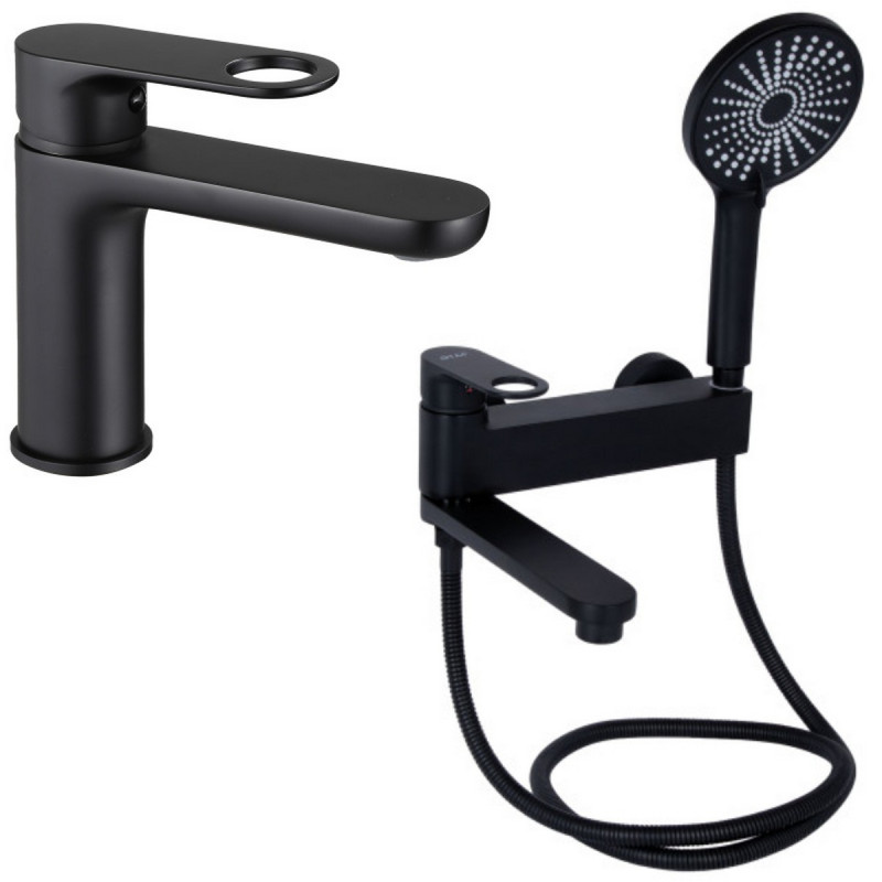 Набор 2 в 1 Qtap Jay QTJAY270BLM45545 Black Matt + Qtap Jay QTJAY260BLM45548 Black Matt