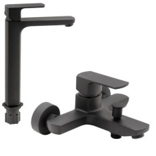 Набор 2 в 1 Qtap Lipno QTLIPNO1023H101CB Black Matt + Qtap Lipno QTNH3023101DCB Black Matt