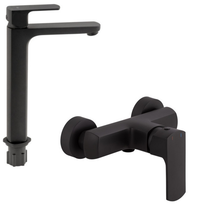 Набор 2 в 1 Qtap Lipno QTLIPNO1023H101CB Black Matt + Qtap Lipno QTLIPNO4023101CB Black Matt