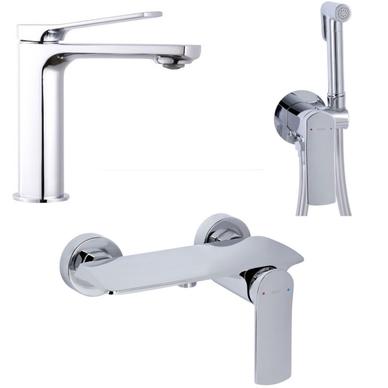 Набор 3 в 1 Qtap Slavonice QTSLV1042103C Chrome + Qtap Slavonice QTSLA266CRM45907 Chrome + Qtap Slavonice QTSLA262CRM45915 Chrome