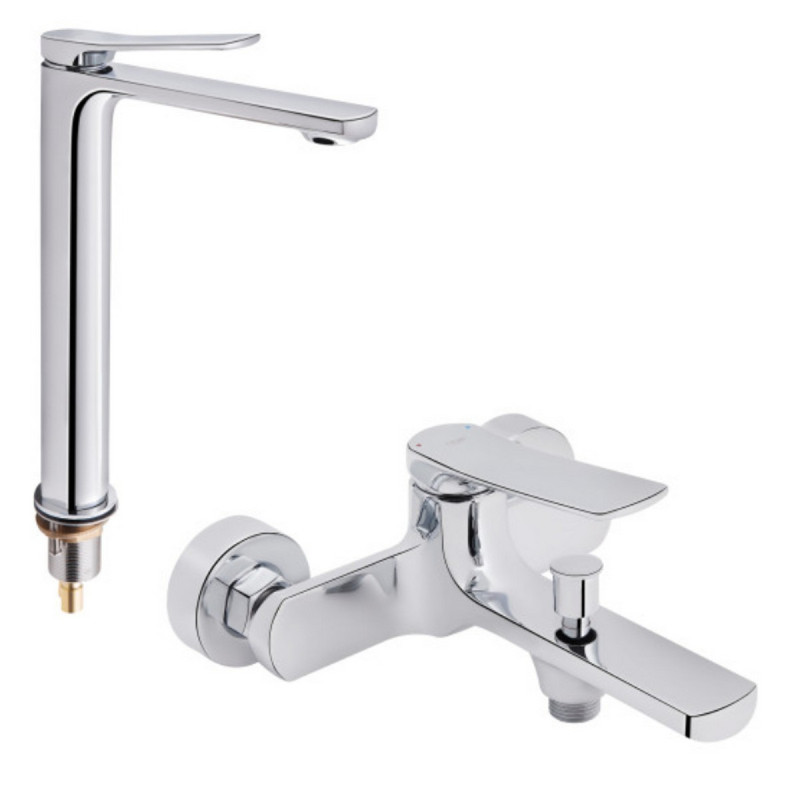 Набор 2 в 1 Qtap Slavonice QTSLV10H42103C Chrome + Qtap Slavonice QTSLV3042103DC Chrome