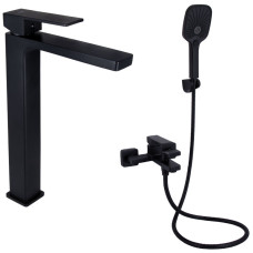 Набор 2 в 1 Qtap Gemini QTGEM270BLM45674 Black Matt + Qtap Gemini QTGEM269BLM45678 Black Matt