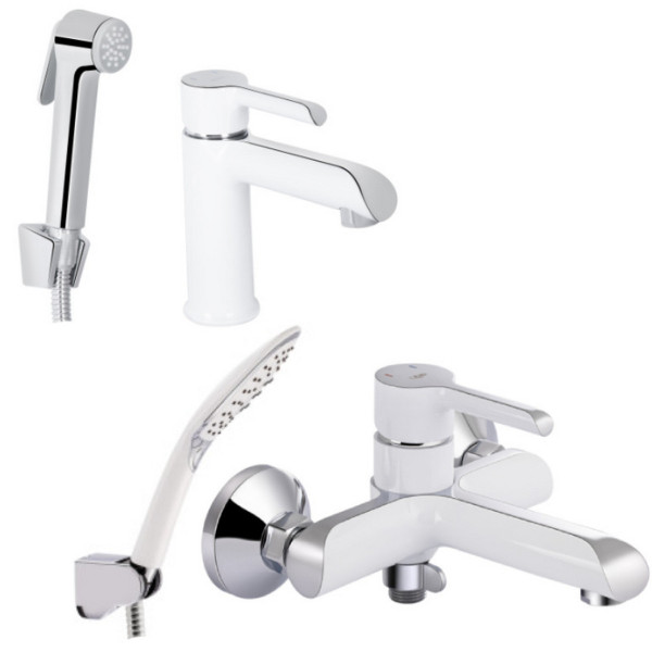 Набор 2 в 1 Qtap Grand QTGRA272CRW45671 Chrome/White + Qtap Grand QTGRAWCR006 Chrome/White