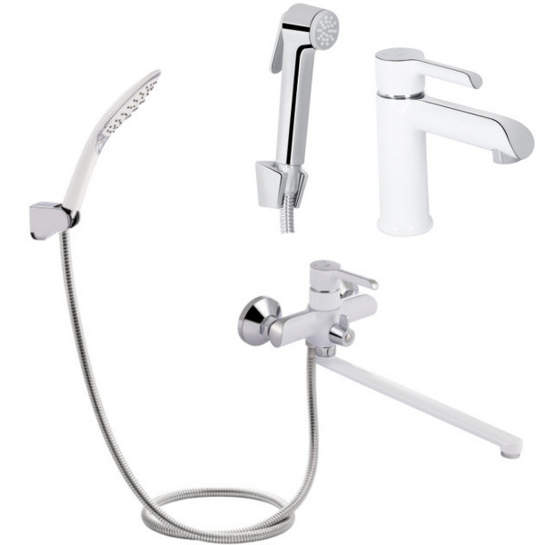 Набор 2 в 1 Qtap Grand QTGRA272CRW45671 Chrome/White + Qtap Grand QTGRAWCR005 Chrome/White