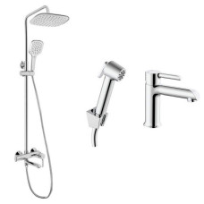 Набор 2 в 1 Qtap Grand QTGRA272CRM45670 Chrome + Qtap Grand QTGRACRM1004 Chrome