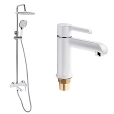 Набор 2 в 1 Qtap Grand QTGRAWCR001F White + Qtap Grand QTGRAWCR1004 Chrome/White