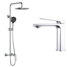 Набор 2 в 1 Qtap Slavonice QTSLV1042103C Chrome + Qtap Slavonice QTSLA110CRM45912 Chrome