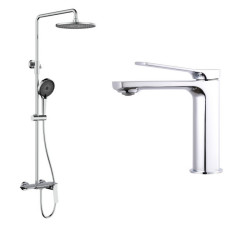 Набор 2 в 1 Qtap Slavonice QTSLV1042103C Chrome + Qtap Slavonice QTSLA111CRM45904 Chrome