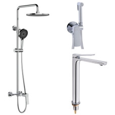 Набор 3 в 1 Qtap Slavonice QTSLV10H42103C Chrome + Qtap Slavonice QTSLA110CRM45912 Chrome + Qtap Slavonice QTSLA262CRM45915 Chrome
