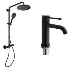 Набір 2 в 1 Qtap Scorpio QTSCOR1050105B Black Matt + Qtap Scorpio QTSCO51105OGB Black Matt