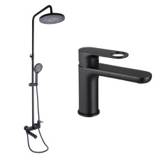 Набор 2 в 1 Qtap Jay QTJAY270BLM45545 Black Matt + Qtap Jay QTJAY111BLM45549 Black Matt