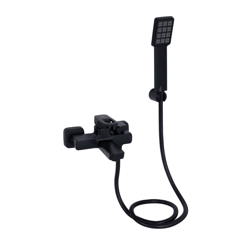 Набір 2 в 1 Змішувач для раковини Lidz Wawel Black + Змішувач для ванни Lidz Wawel 006 Black