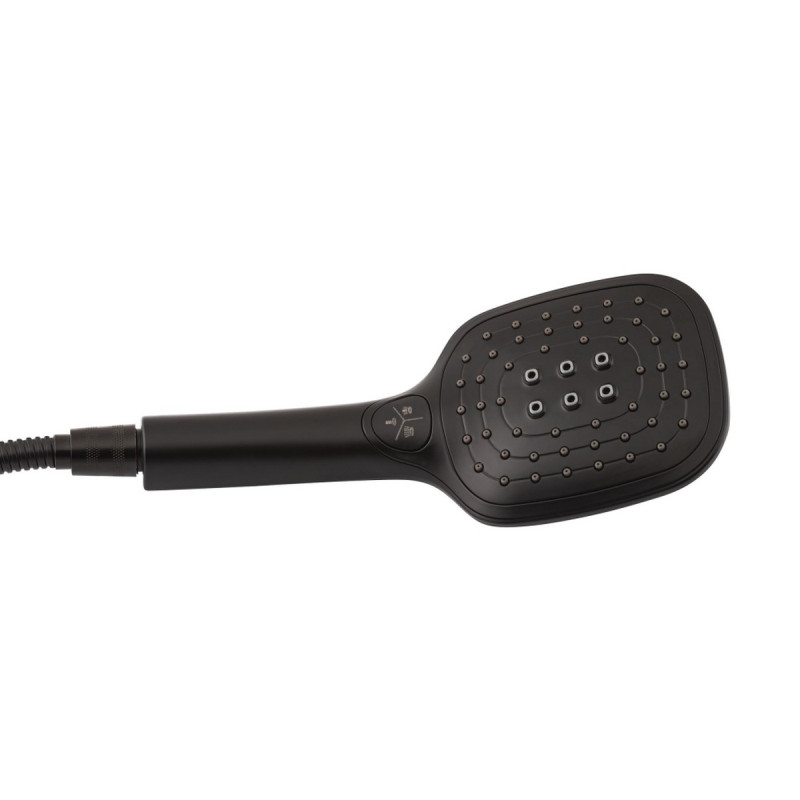 Набор 2 в 1 Смеситель для раковины Lidz Kubis Black + Душевая система Lidz Kubis 1030 Black