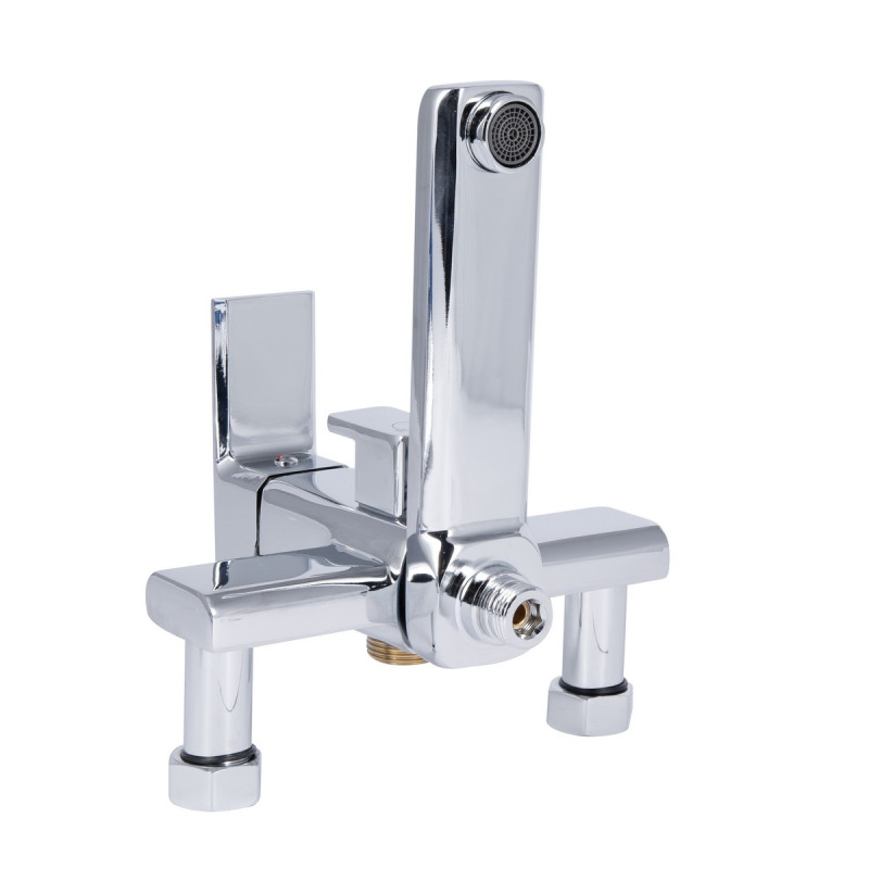 Набір 2 в 1 Змішувач для раковини Lidz Dozorca Chrome Душова система Lidz Dozorca 1030 Chrome