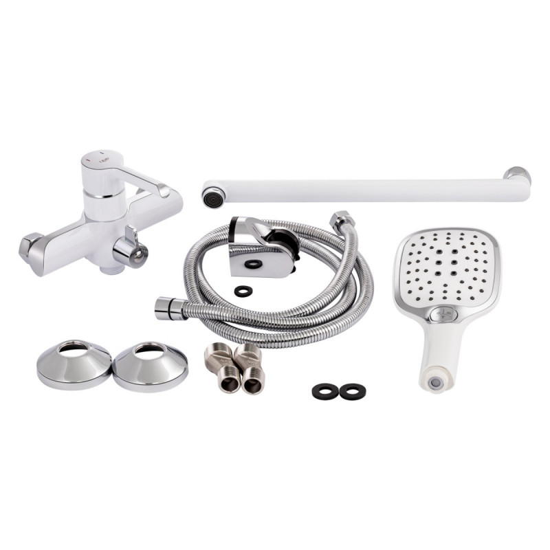 Набор 2 в 1 Qtap Grand QTGRA272CRW45671 Chrome/White + Qtap Grand QTGRAWCR005 Chrome/White