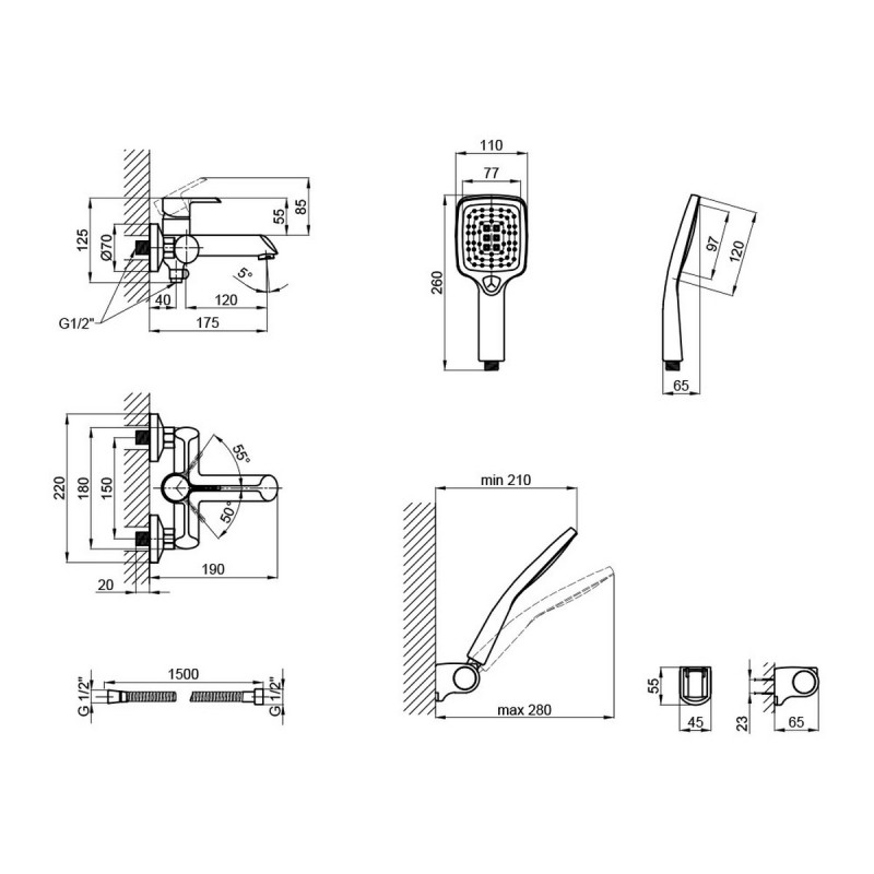 Набор 2 в 1 Qtap Grand QTGRAWCR001F White + Qtap Grand QTGRAWCR006 Chrome/White
