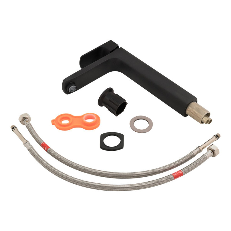 Набір 2 в 1 Qtap Lipno QTLIPNO1023H101CB Black Matt + Qtap Lipno QTNH3023101DCB Black Matt
