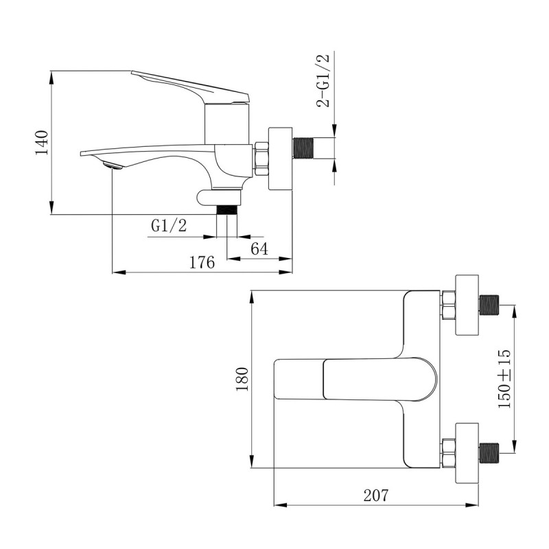 Набор 2 в 1 Qtap Vlasta New QTVLA270CRM45640 Chrome + Qtap Vlasta New QTVLA259CRM45642 Chrome