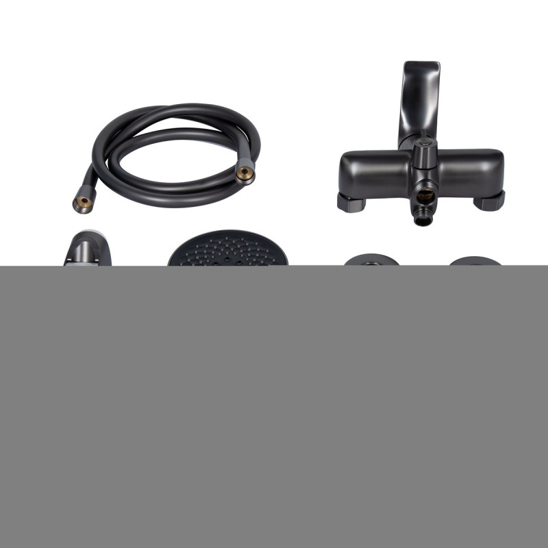 Набір 2 в 1 Qtap Vlasta New QTVLA270GMB45641 Gunmetal Black PVD + Qtap Vlasta New QTVLA260GMB45645 Gunmetal Black PVD