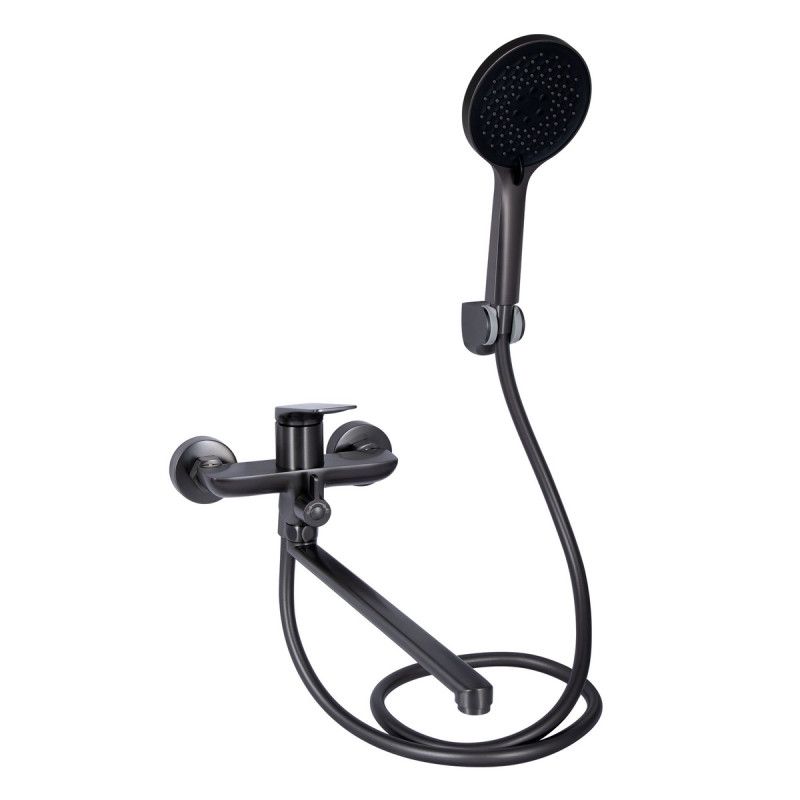 Набір 2 в 1 Qtap Vlasta New QTVLA270GMB45641 Gunmetal Black PVD + Qtap Vlasta New QTVLA260GMB45645 Gunmetal Black PVD