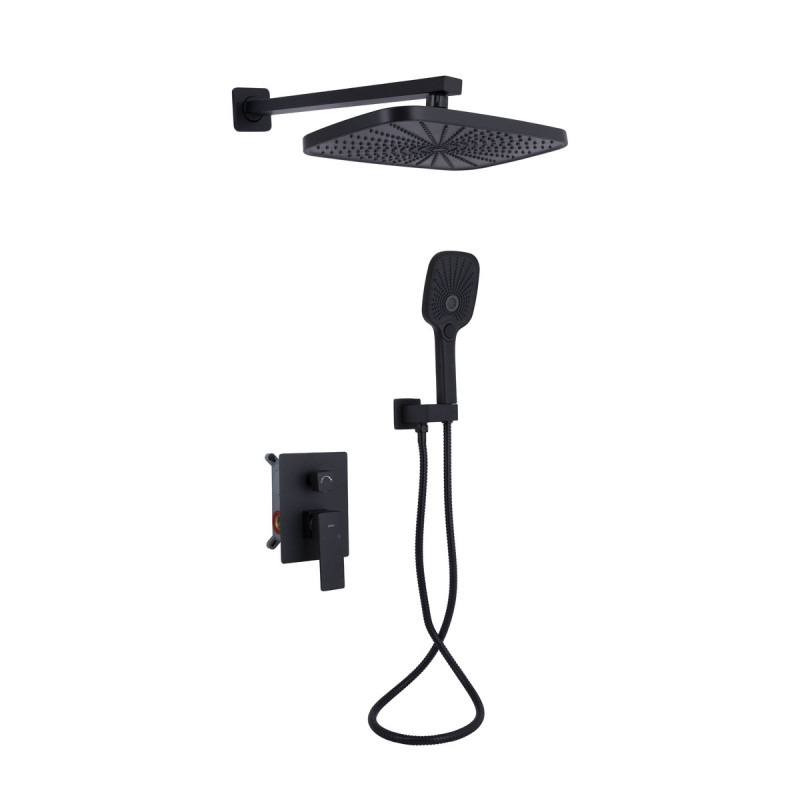 Набір 2 в 1 Qtap Gemini QTGEM269BLM45678 Black Matt + Qtap Gemini QTGEM113BLM45697 Black Matt