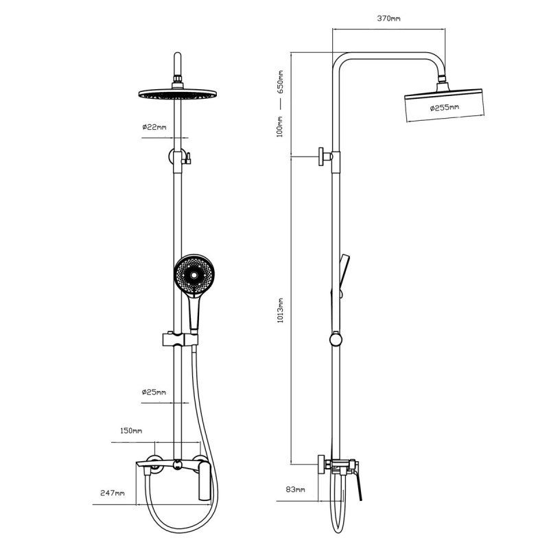 Набор 2 в 1 Qtap Slavonice QTSLA1042103B Black Matt + Qtap Slavonice QTSLA110BLM45914 Black Matt