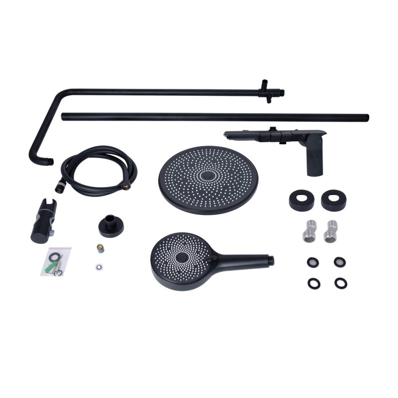 Набор 2 в 1 Qtap Slavonice QTSLA1042103B Black Matt + Qtap Slavonice QTSLA111BLM45906 Black Matt