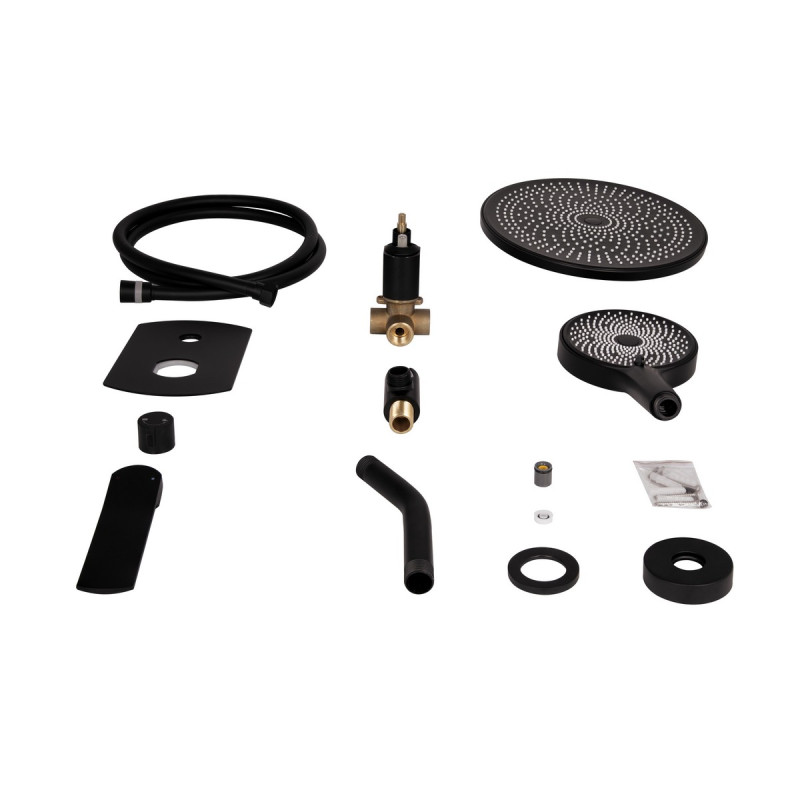 Набор 3 в 1 Qtap Slavonice QTSLA1042103B Black Matt + Qtap Slavonice QTSLA113BLM45900 Black Matt + Qtap Slavonice QTSLA262BLM45917 Black Matt