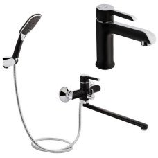 Набор 2 в 1 Qtap Grand QTGRABCR001F Black Matt + Qtap Grand QTGRABCR005 Chrome/Black