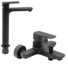 Набір 2 в 1 Qtap Lipno QTLIPNO1023H101CB Black Matt + Qtap Lipno QTNH3023101DCB Black Matt